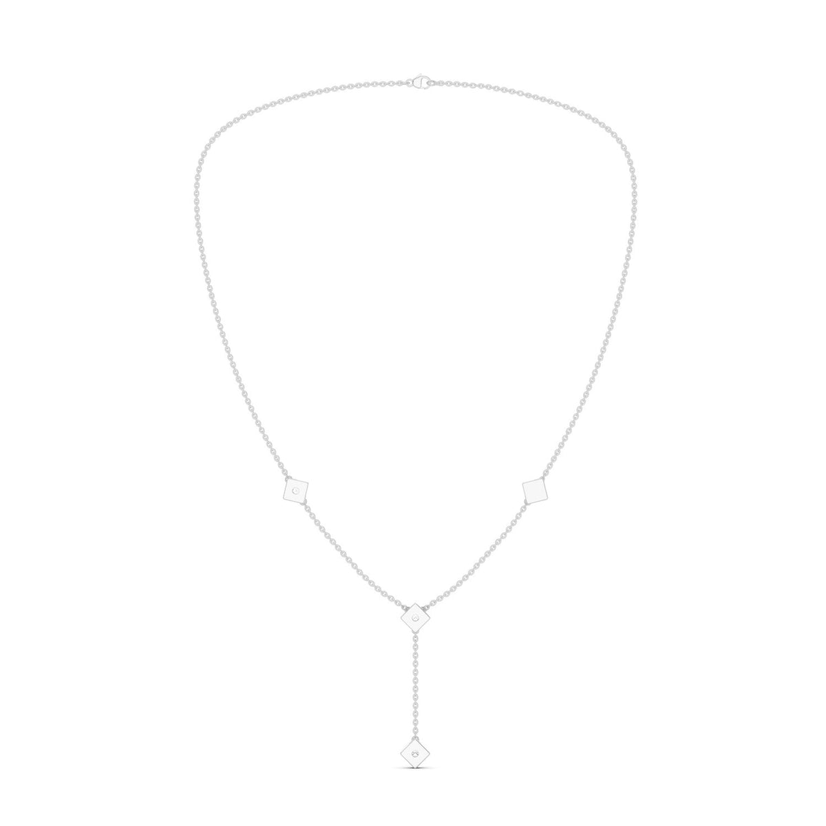 Cubic Stationed Y Necklace
