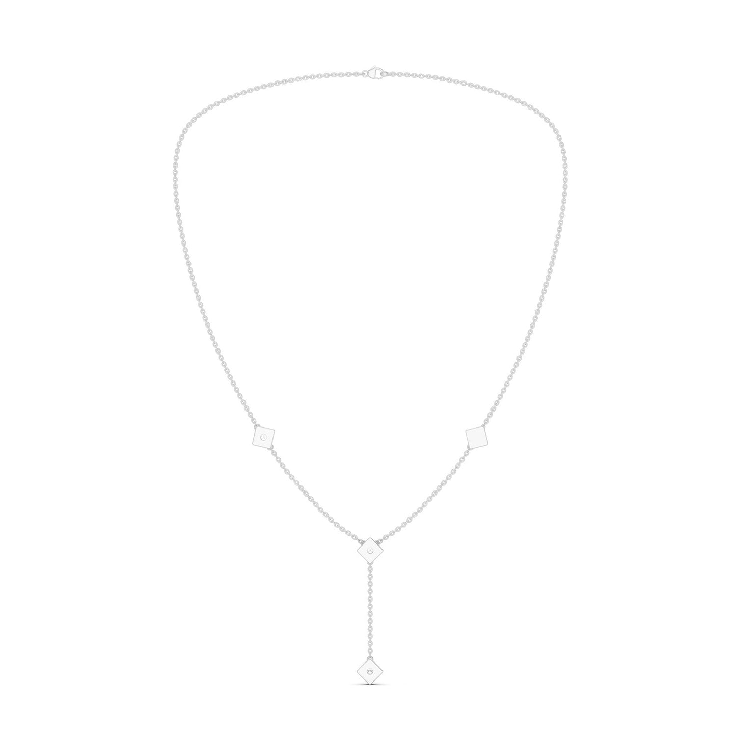 Cubic Stationed Y Necklace