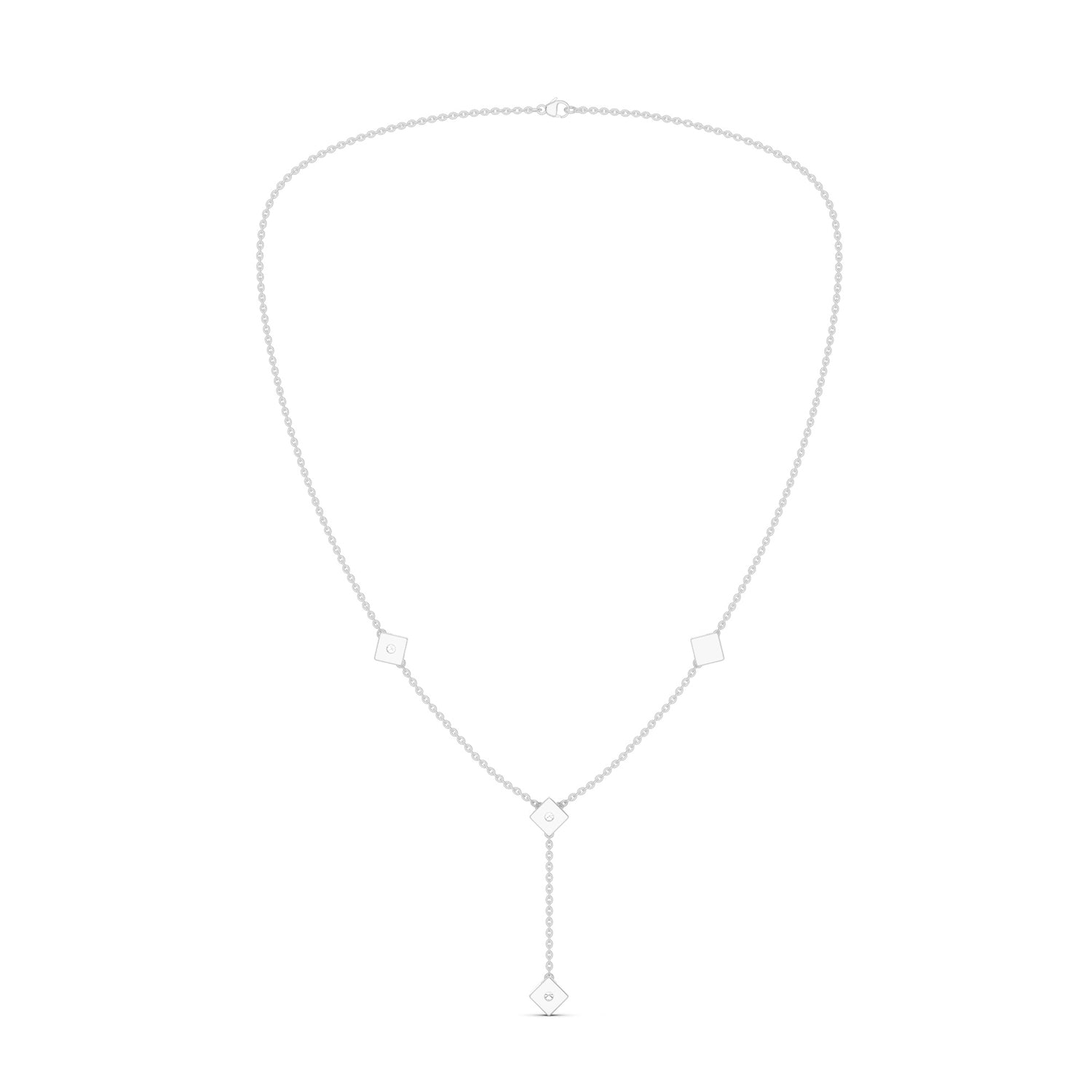 Cubic Stationed Y Necklace