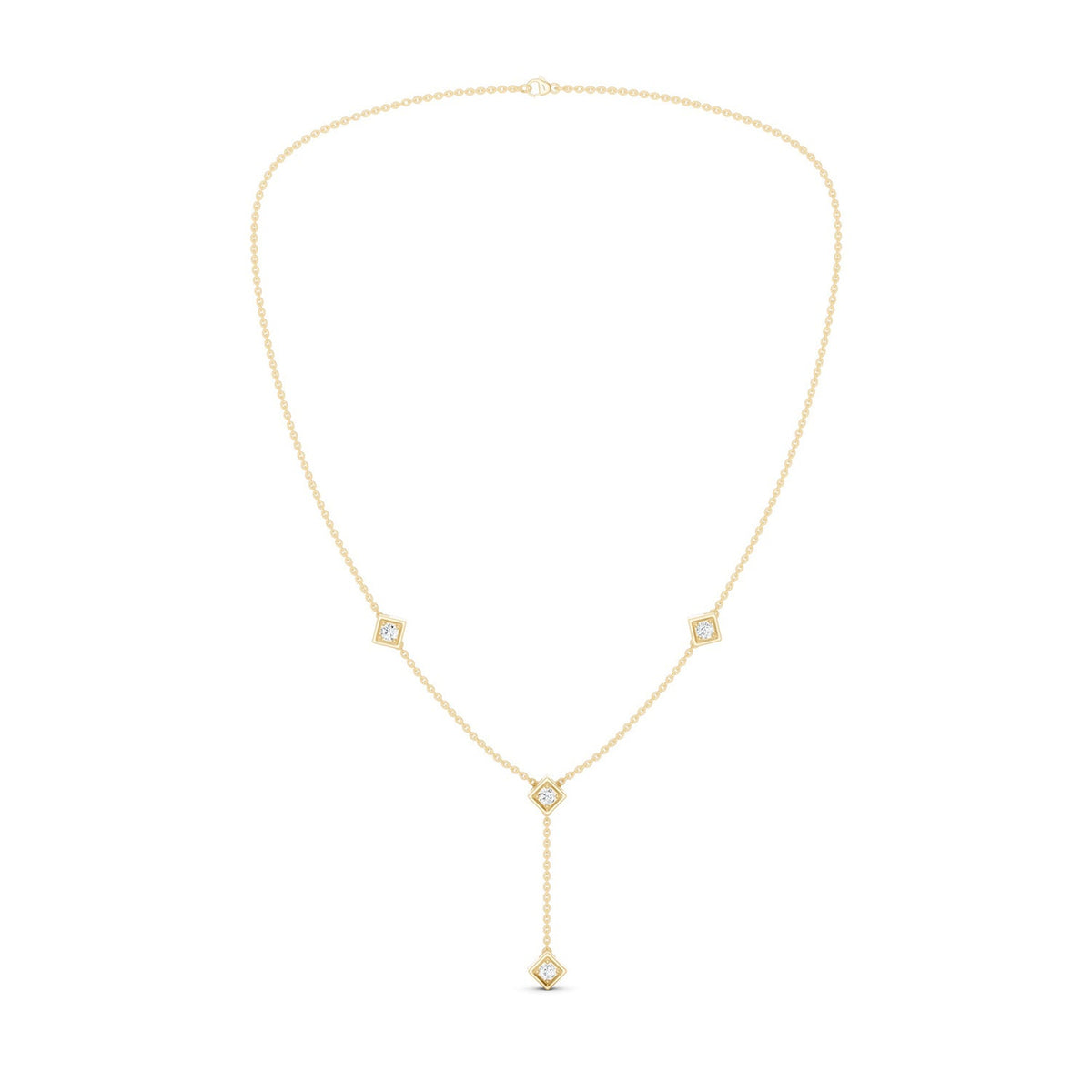 Cubic Stationed Y Necklace