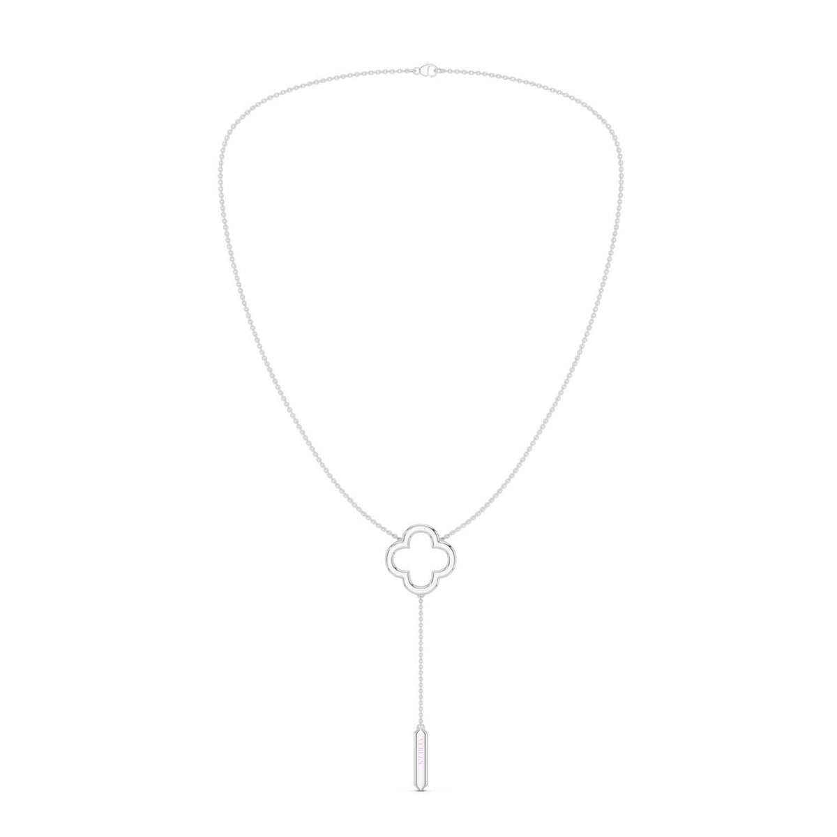 Silhouette Clover Drop Necklace
