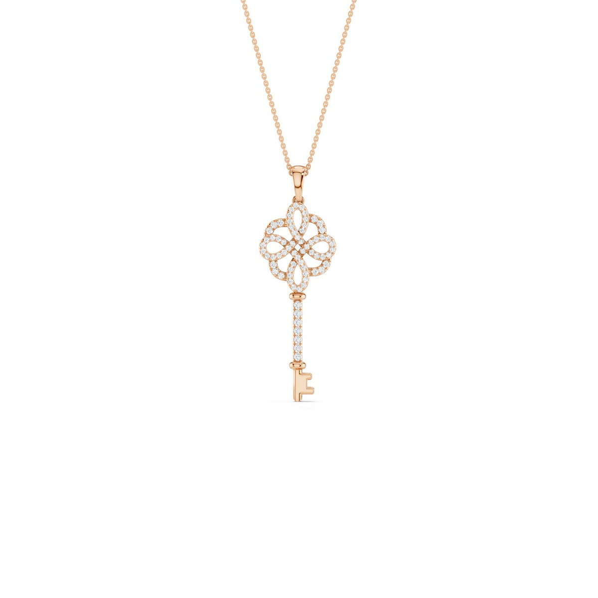 Floral Key Necklace