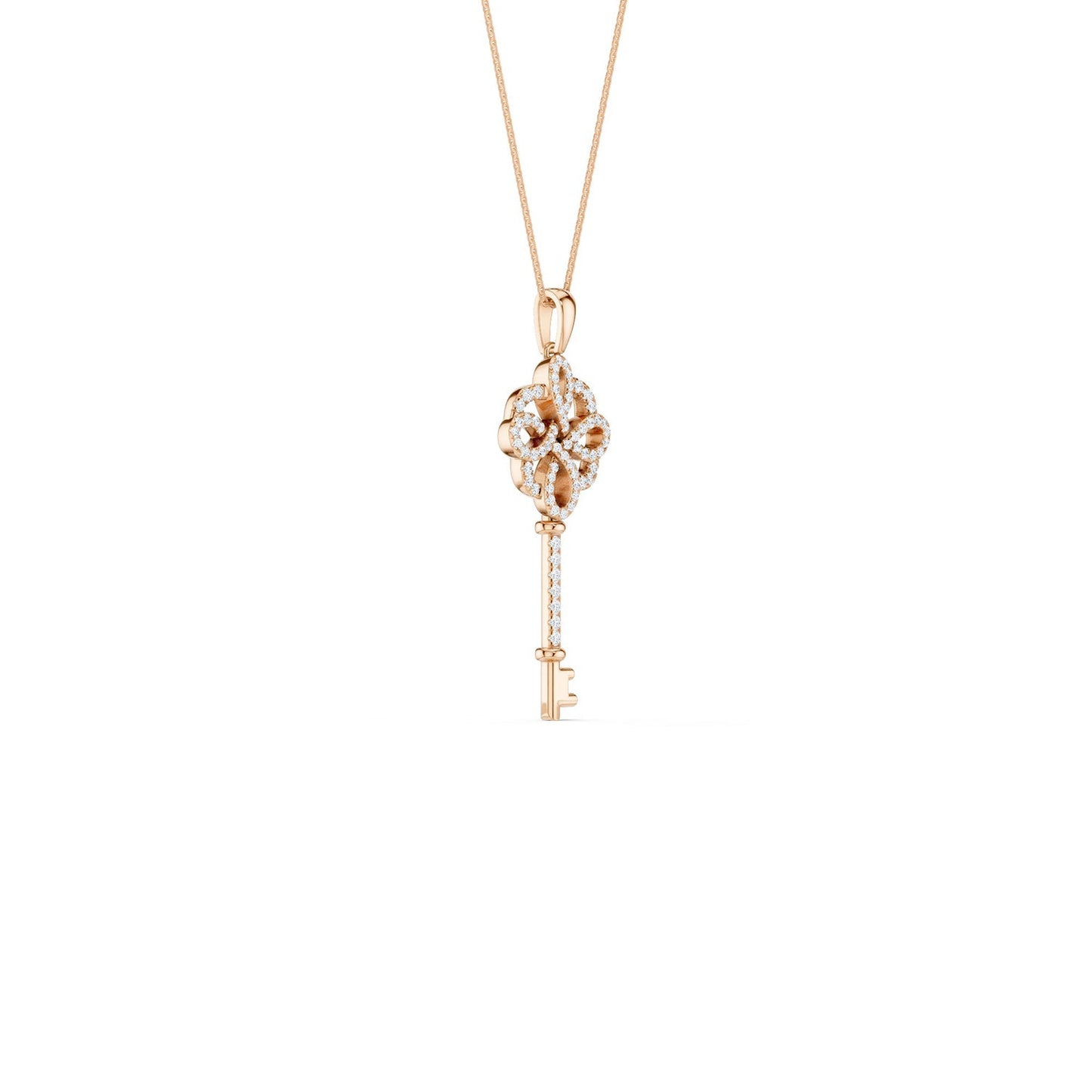 Floral Key Necklace