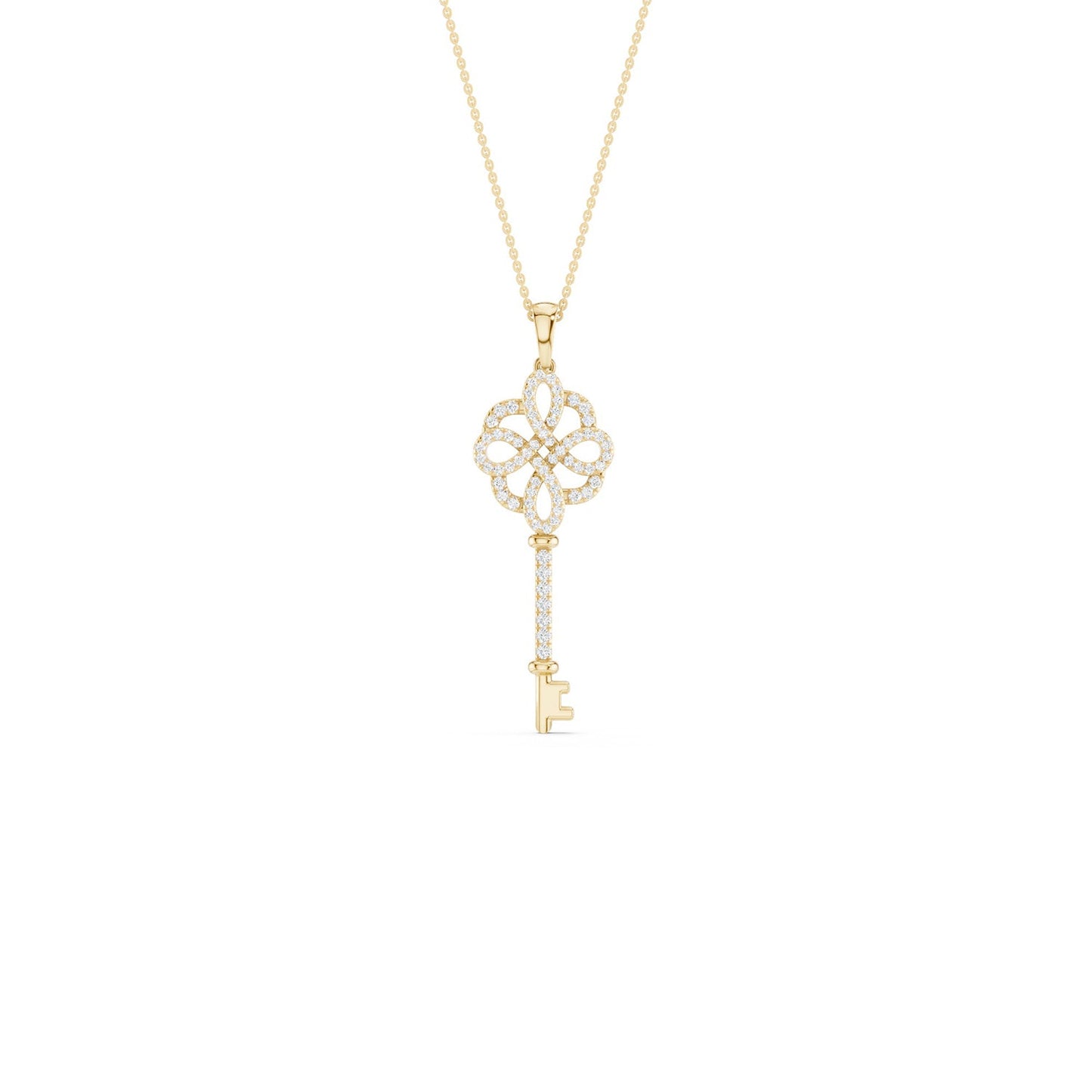 Floral Key Necklace