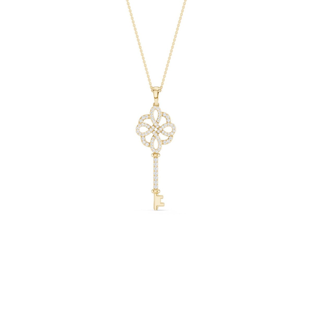 Floral Key Necklace
