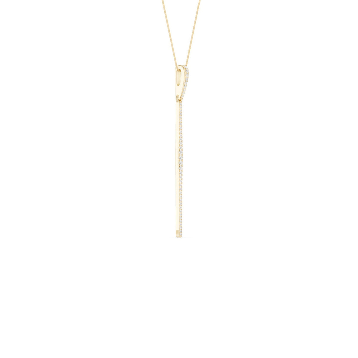 Tapering Linear Bar Necklace