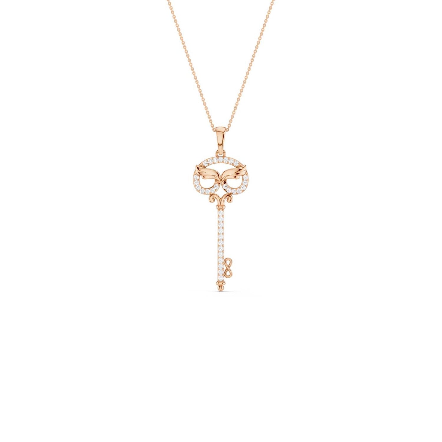 Angel Wings Key Necklace