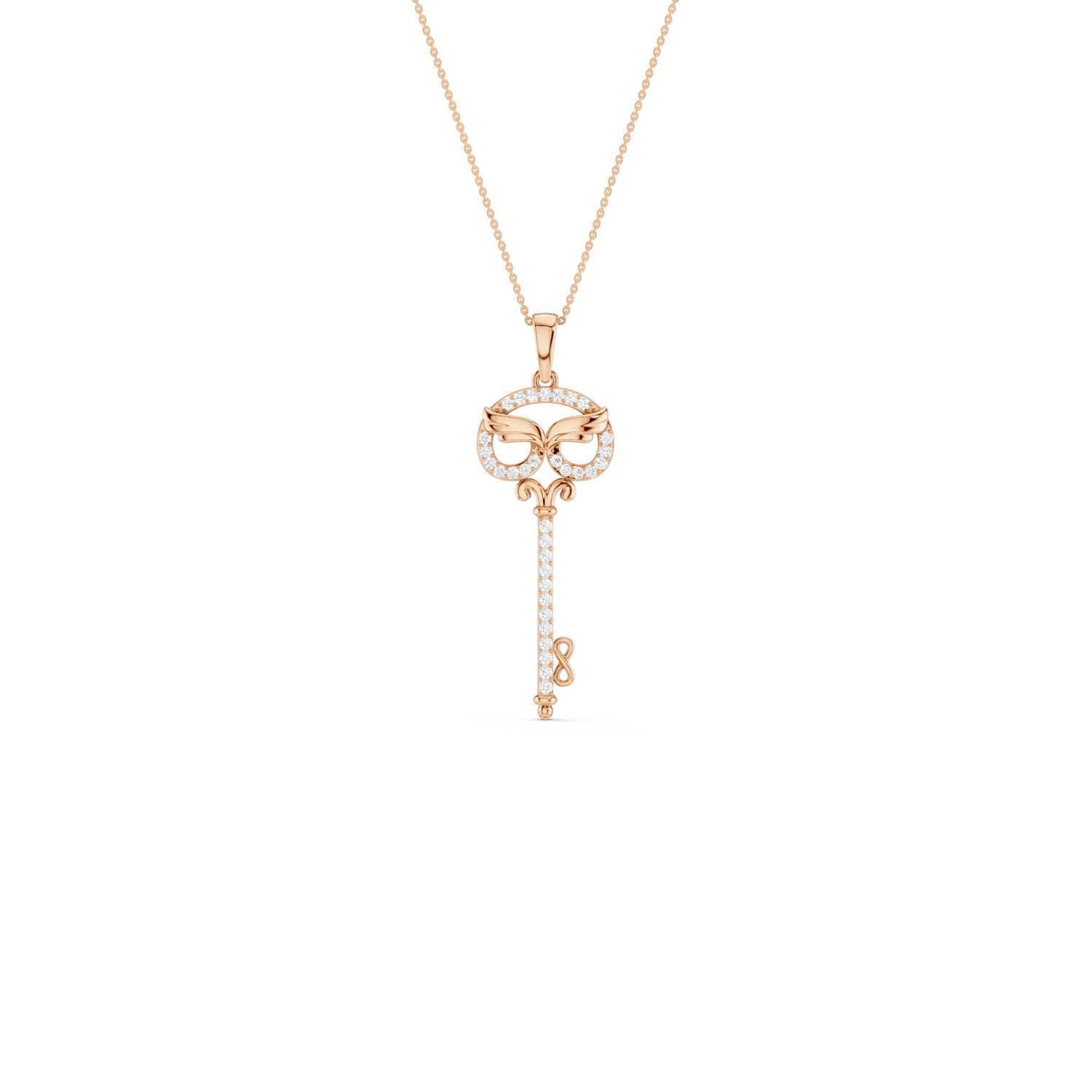 Angel Wings Key Necklace