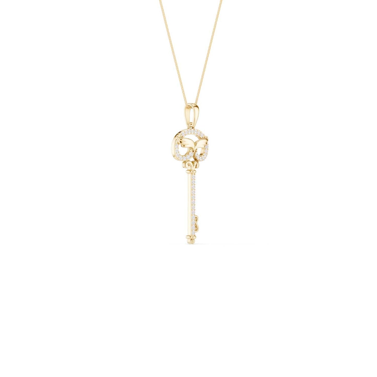 Angel Wings Key Necklace