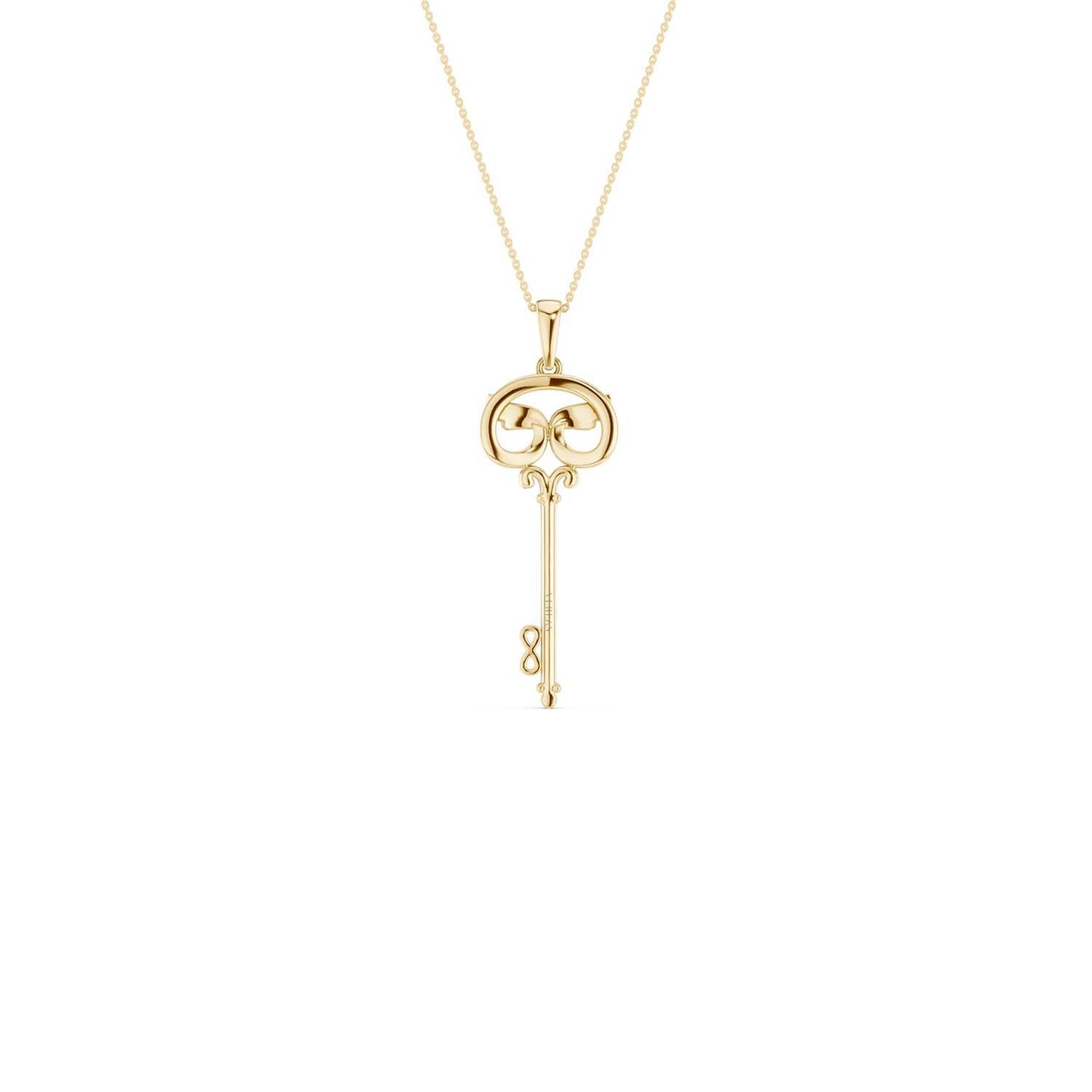 Angel Wings Key Necklace