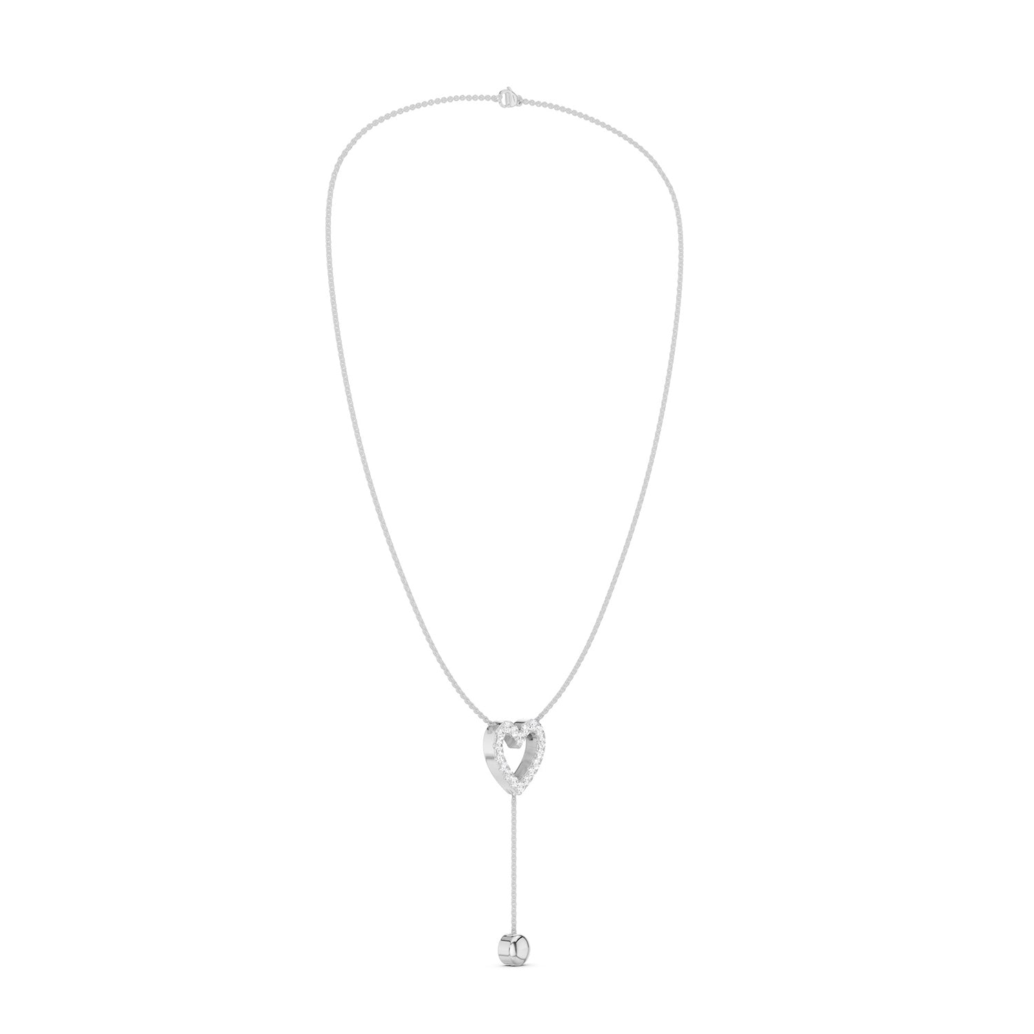 Silhouette Heart Drop Necklace