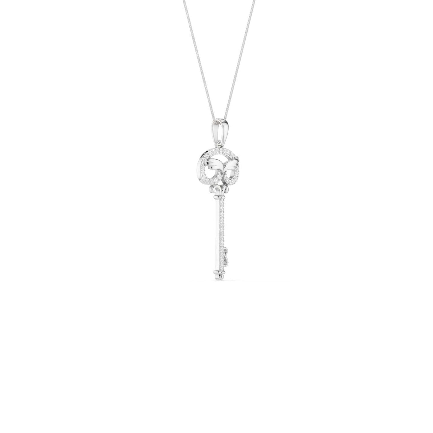 Angel Wings Key Necklace