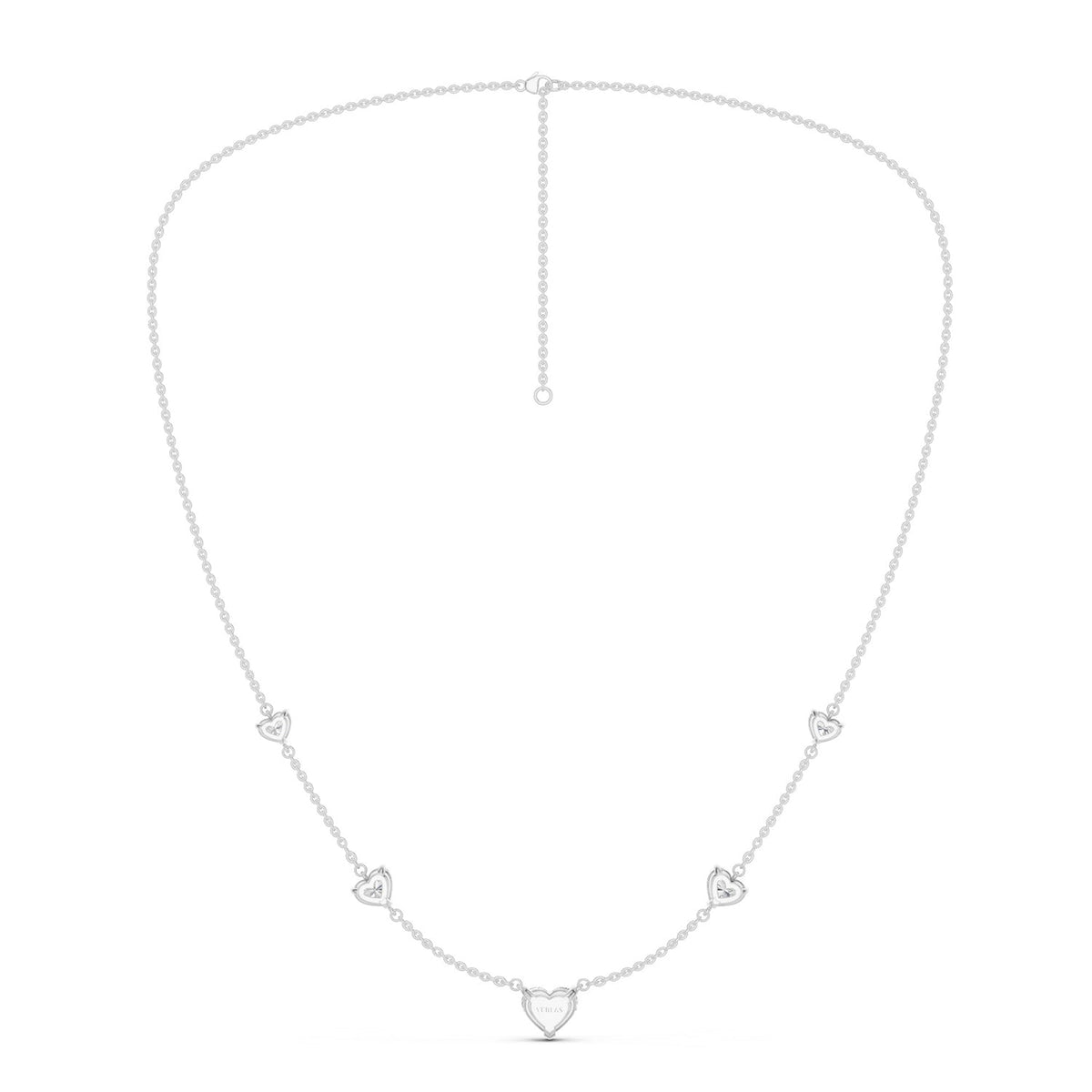 5 Heart Stationed Necklace