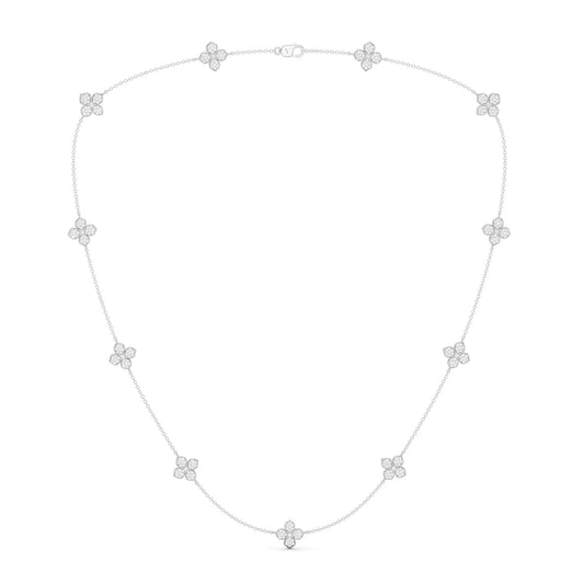 La Fleur Petite Diamond Radiant Stationed Necklace