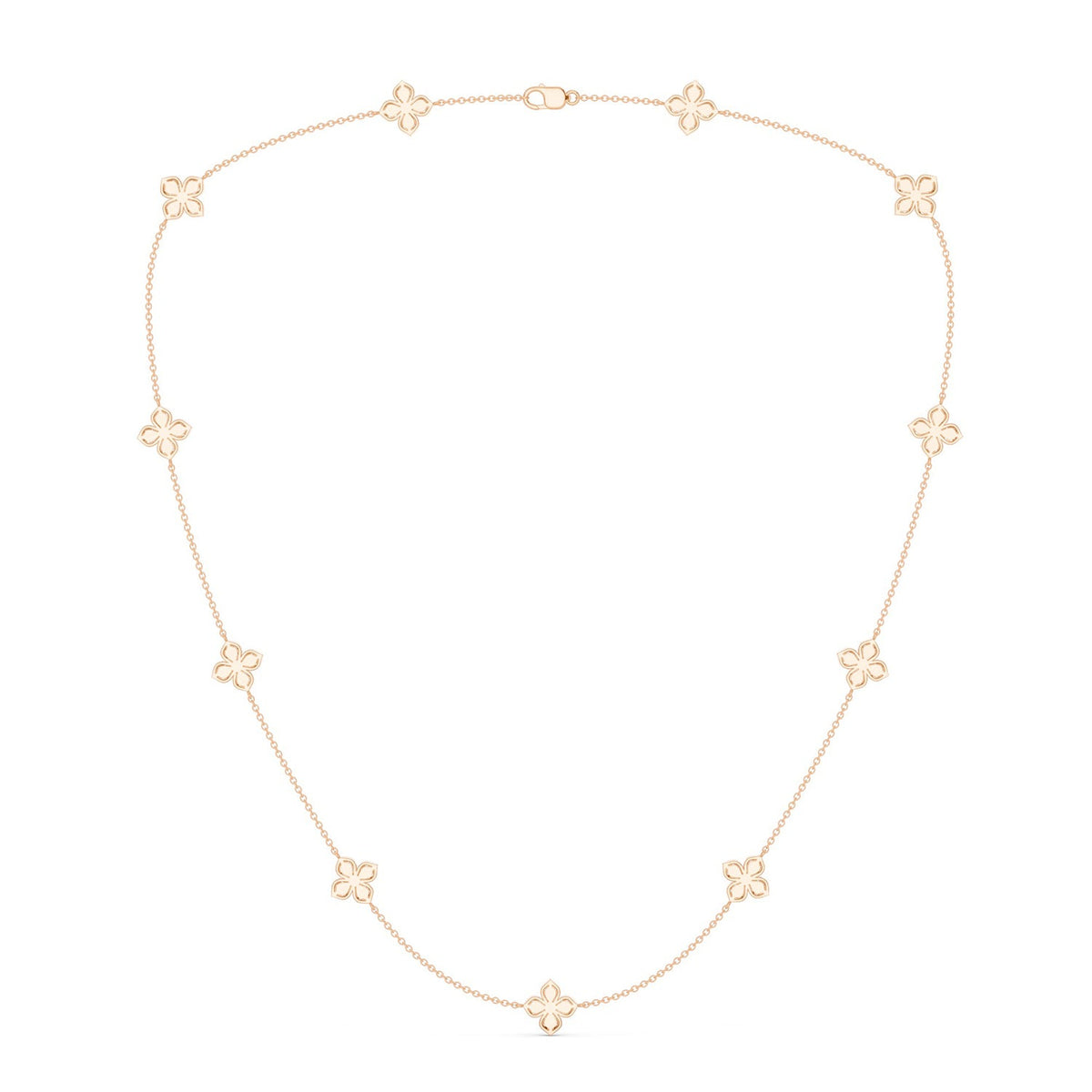 La Fleur Petite Diamond Radiant Stationed Necklace