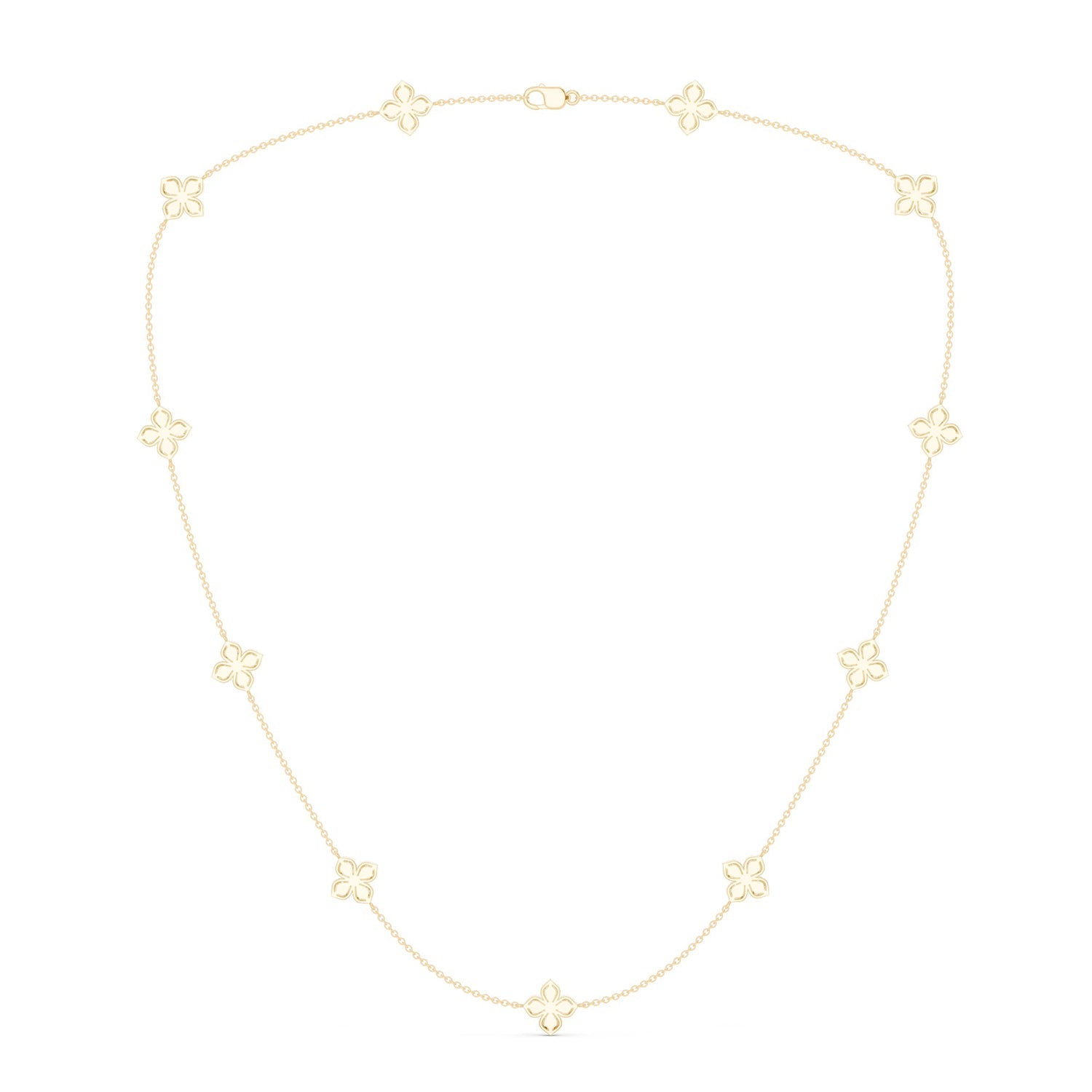 La Fleur Petite Diamond Radiant Stationed Necklace