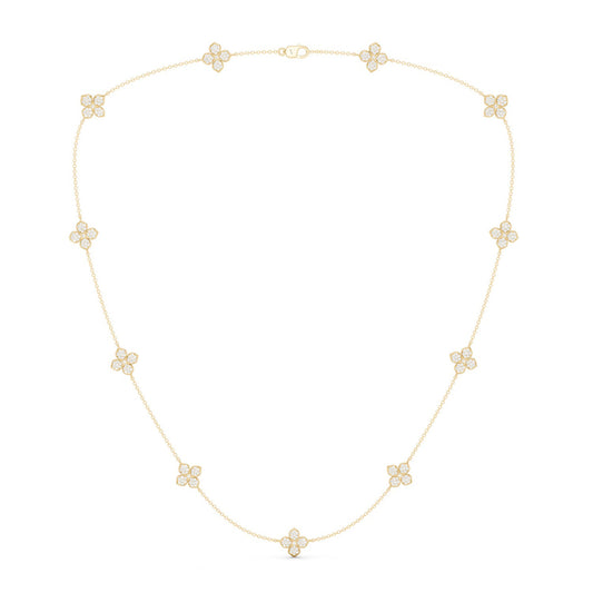 La Fleur Petite Diamond Radiant Stationed Necklace