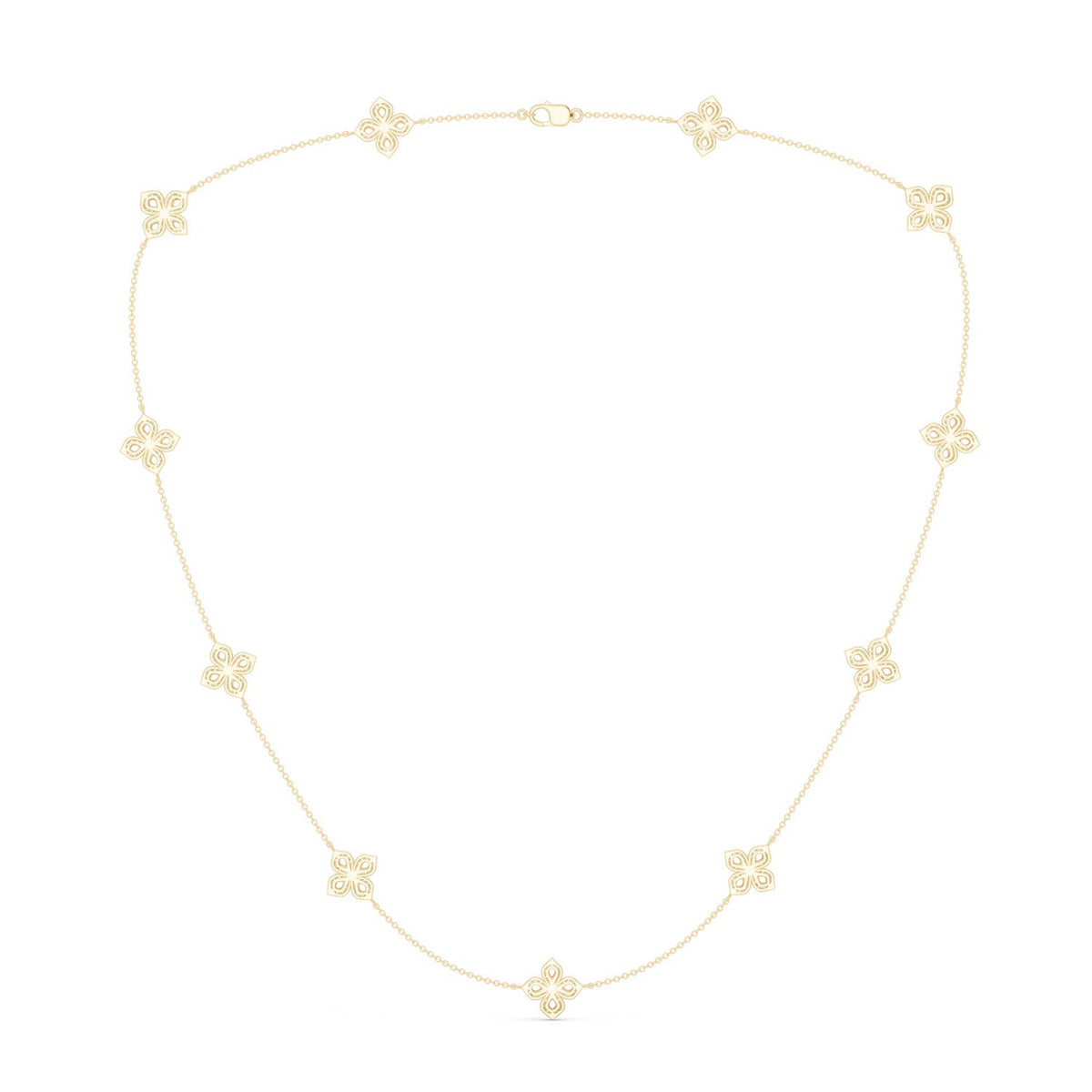 La Fleur Petite Diamond Silhouette Stationed Necklace