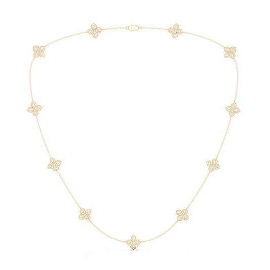 La Fleur Petite Diamond Silhouette Stationed Necklace