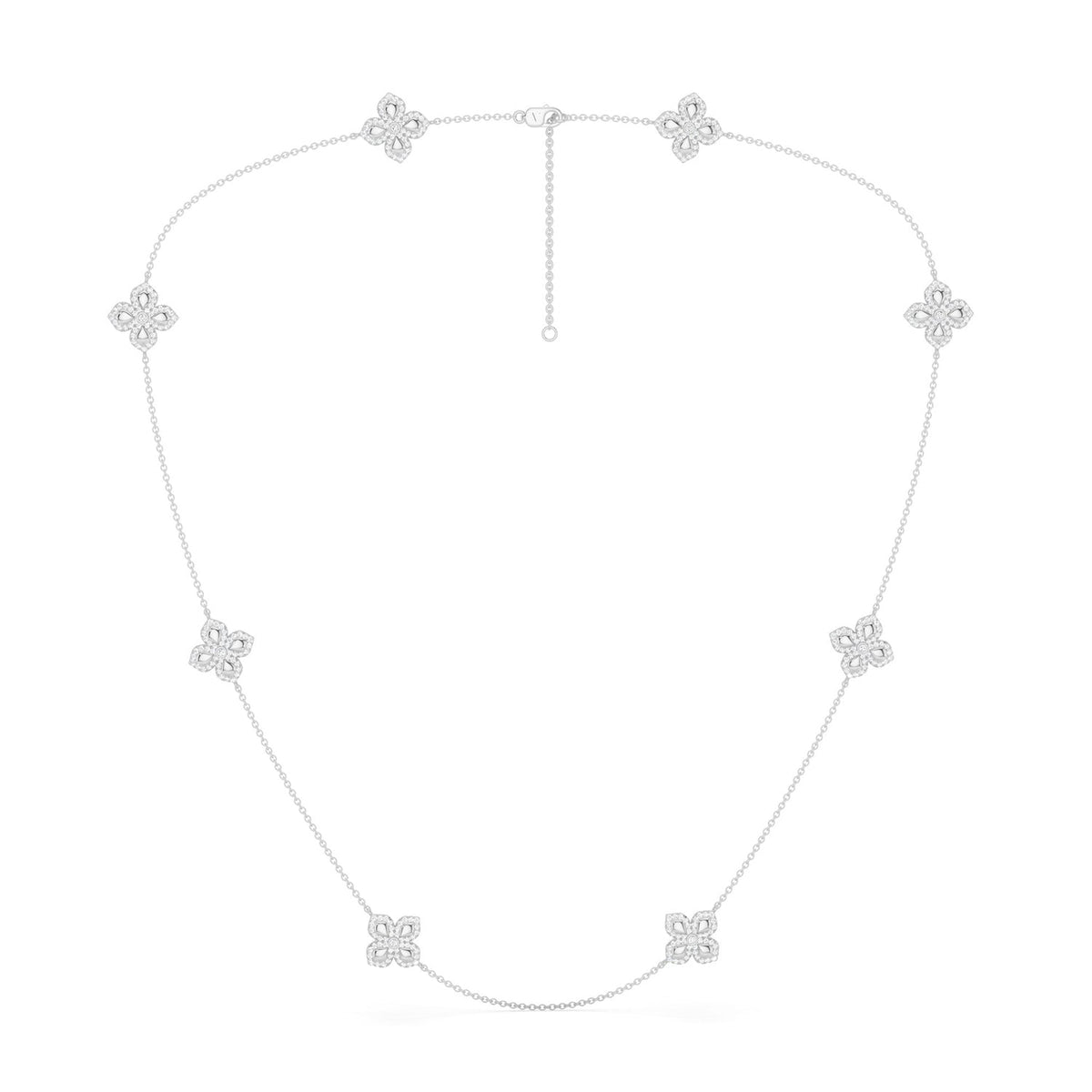 La Fleur Diamond Contour Stationed Necklace