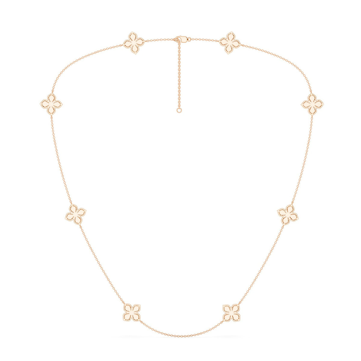 La Fleur Diamond Contour Stationed Necklace