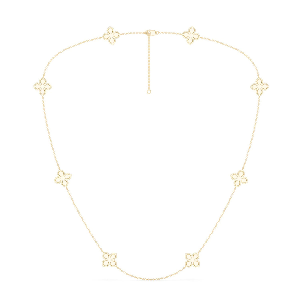 La Fleur Diamond Contour Stationed Necklace