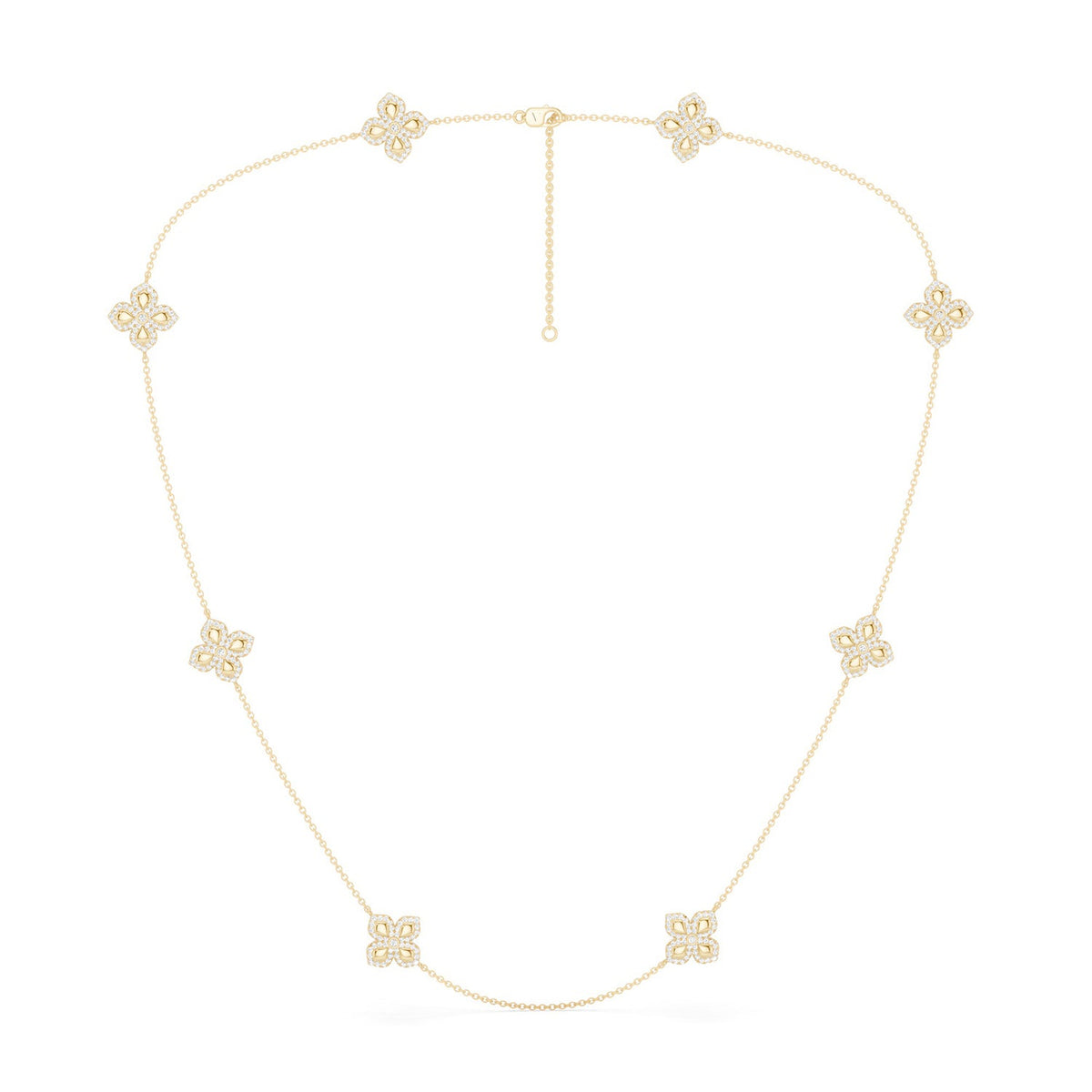 La Fleur Diamond Contour Stationed Necklace