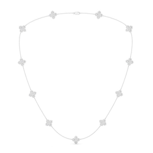 La Fleur Petite Diamond Contour Stationed Necklace