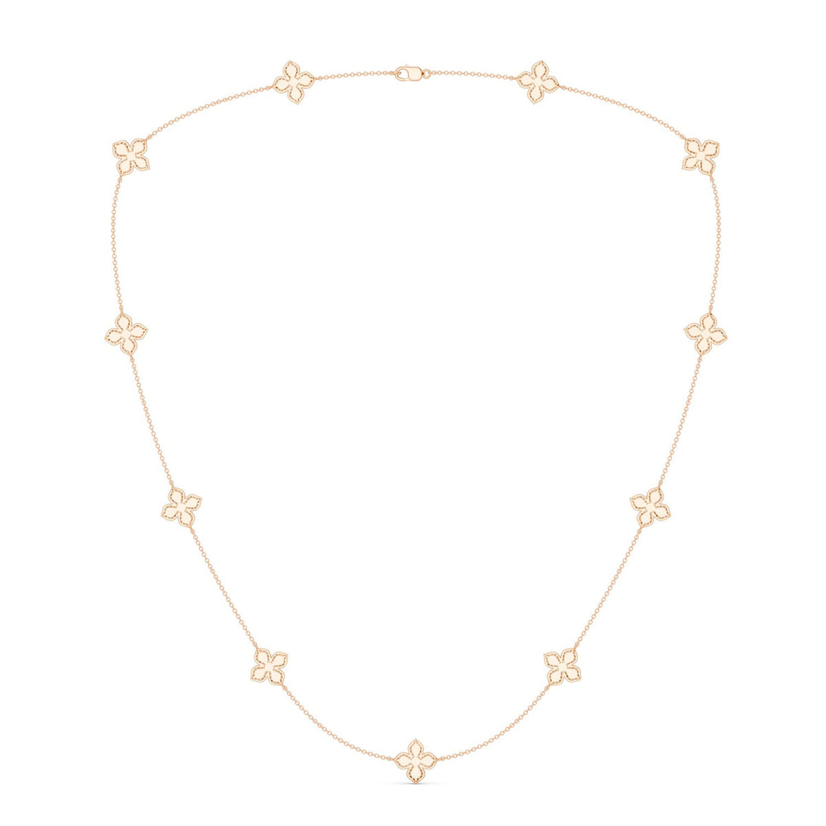 La Fleur Petite Diamond Contour Stationed Necklace