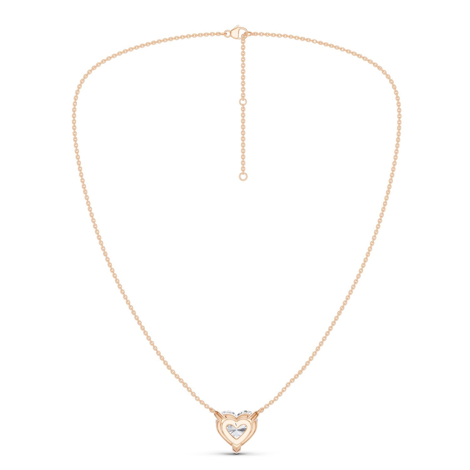 Heart Solitaire Pendant Necklace Medium