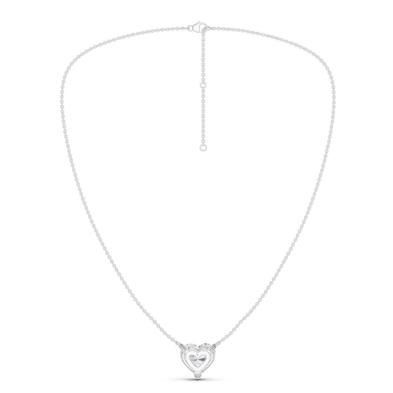 Heart Solitaire Pendant Necklace Medium