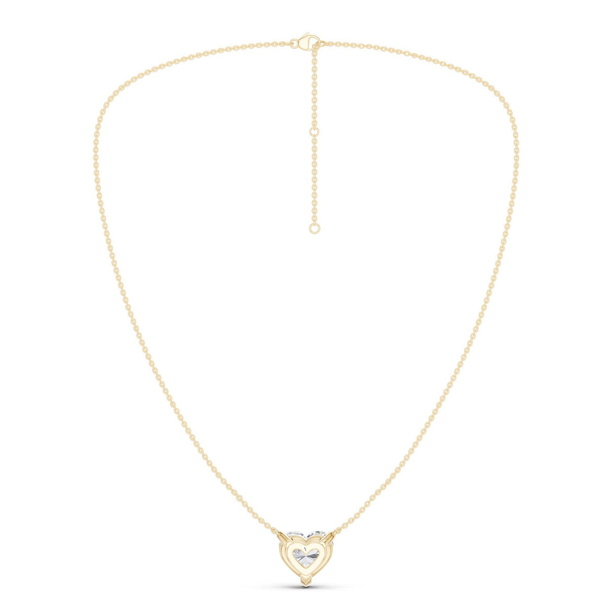 Heart Solitaire Pendant Necklace Medium