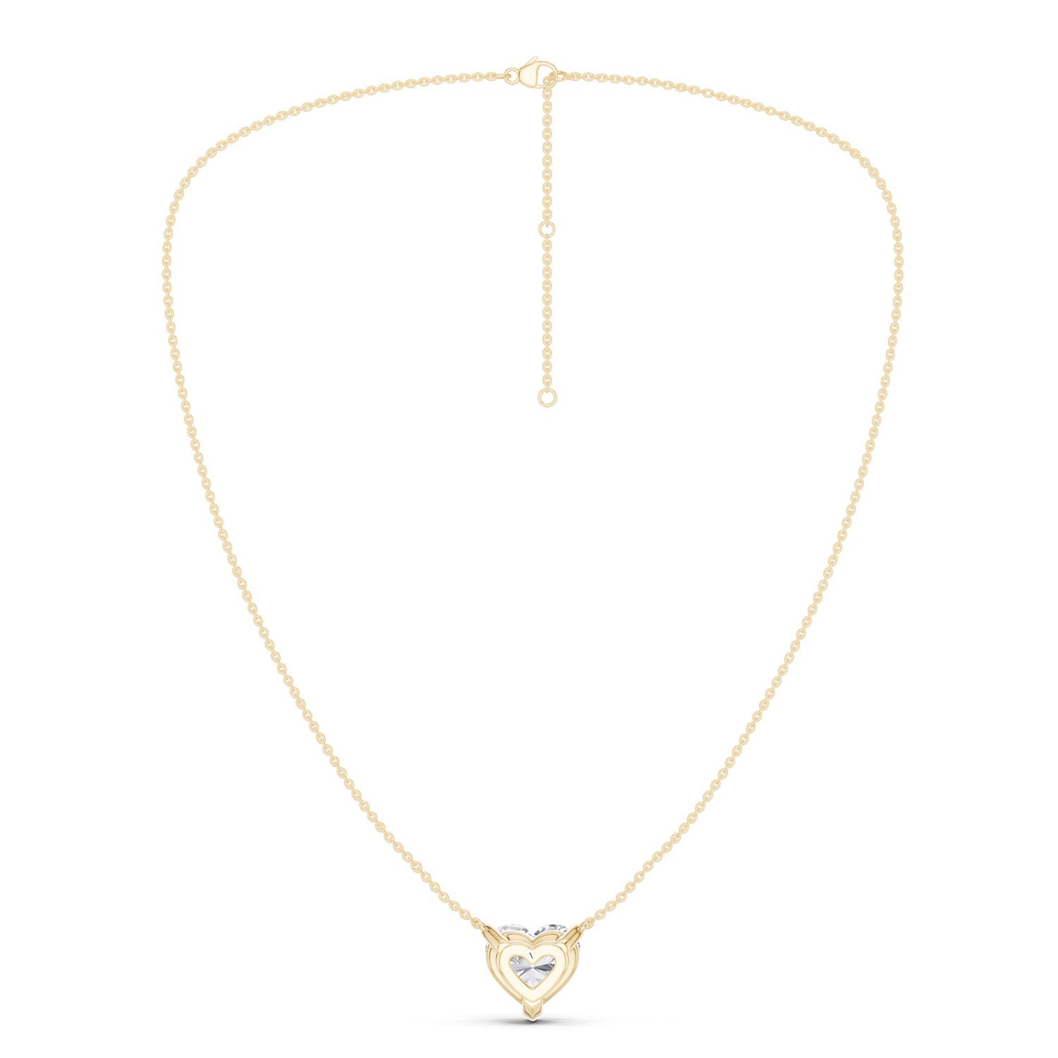 Heart Solitaire Pendant Necklace Medium