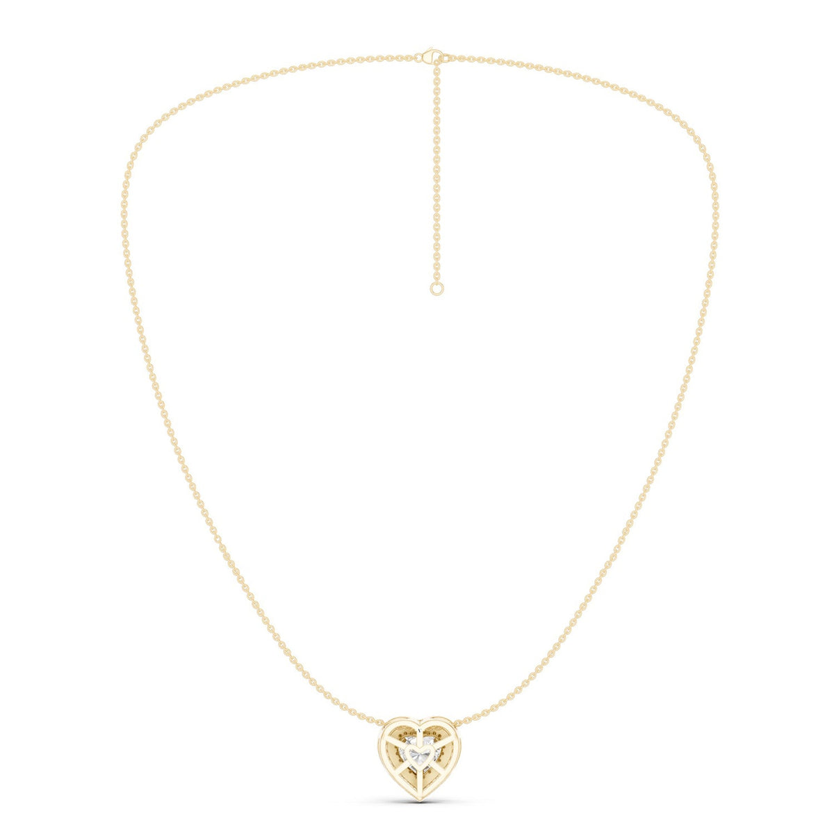 Quaint Double Halo Heart Pendant