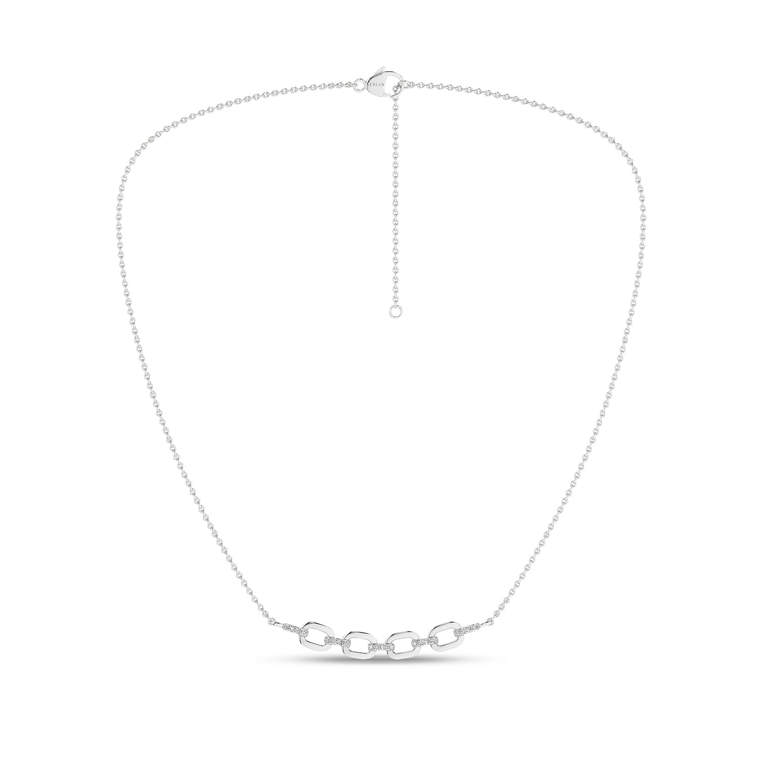Together Forever 4-Gold Links Diamond Necklace