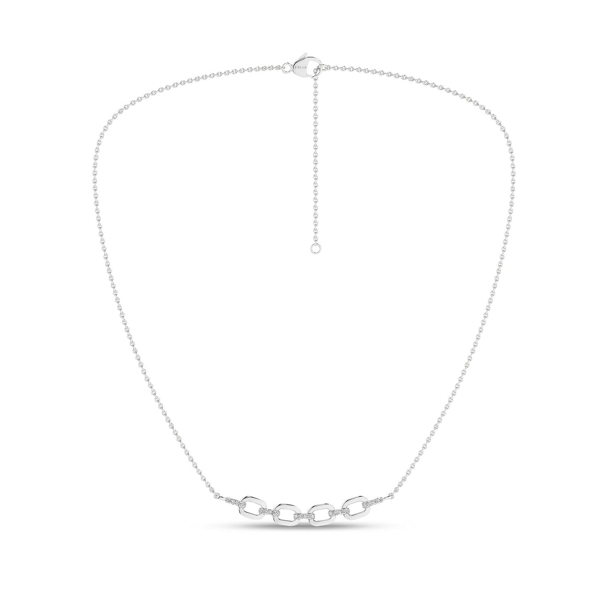 Together Forever 4-Gold Links Diamond Necklace