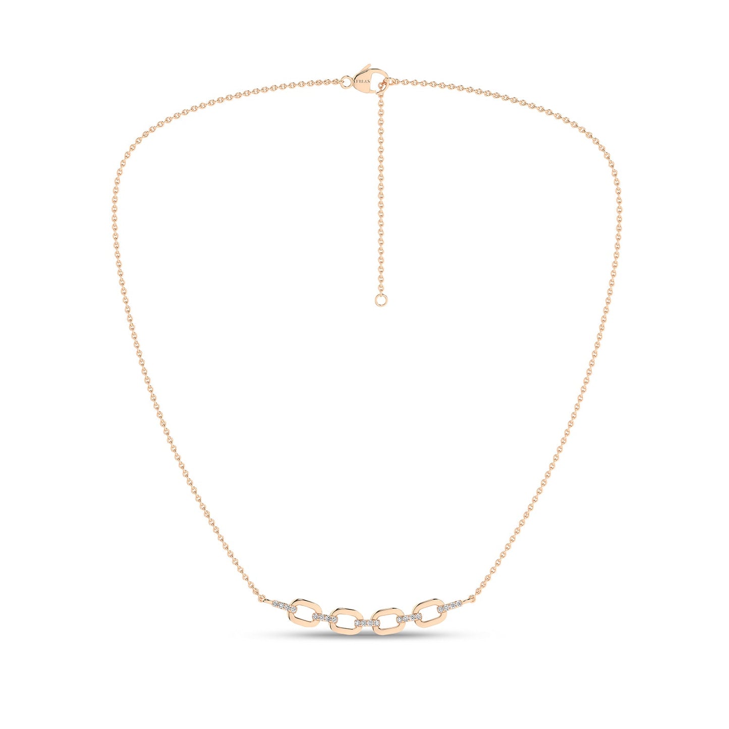 Together Forever 4-Gold Links Diamond Necklace
