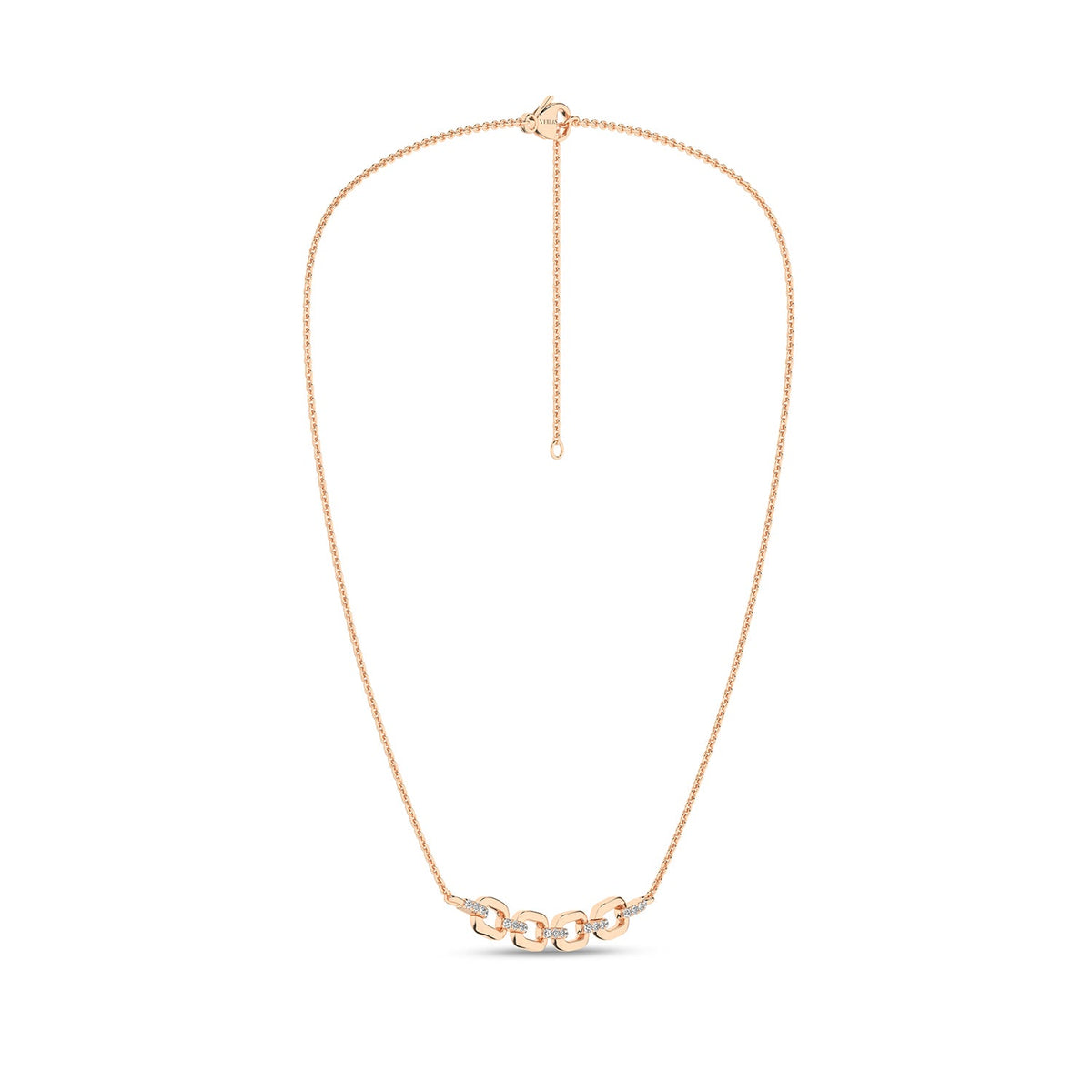 Together Forever 4-Gold Links Diamond Necklace