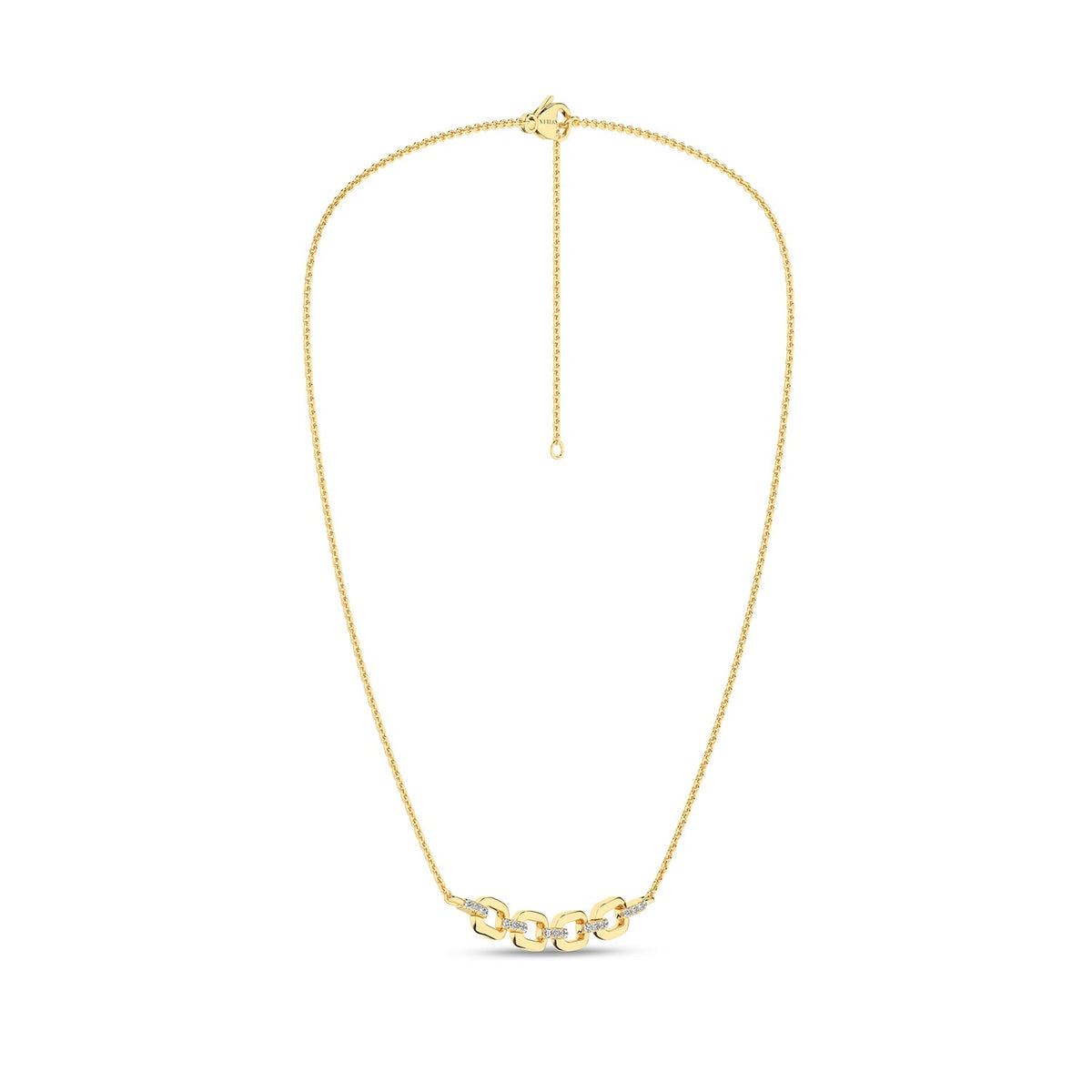 Together Forever 4-Gold Links Diamond Necklace