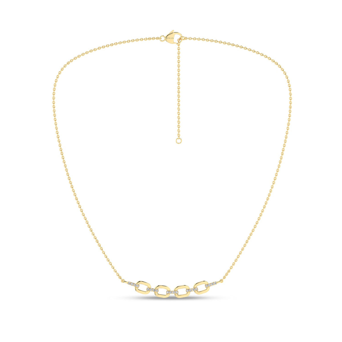 Together Forever 4-Gold Links Diamond Necklace