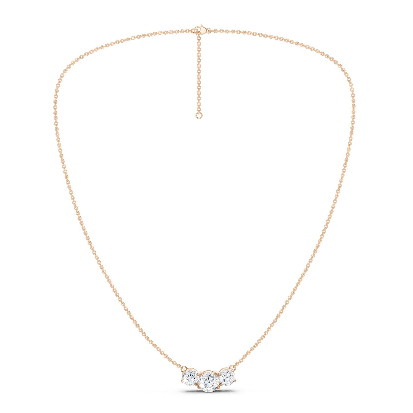 3-Stone Diamond Necklace