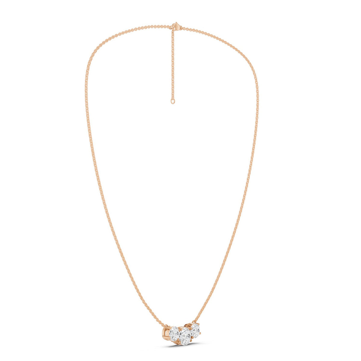 3-Stone Diamond Necklace
