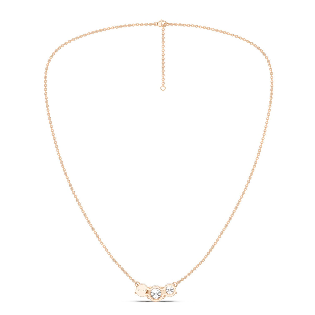 3-Stone Diamond Necklace