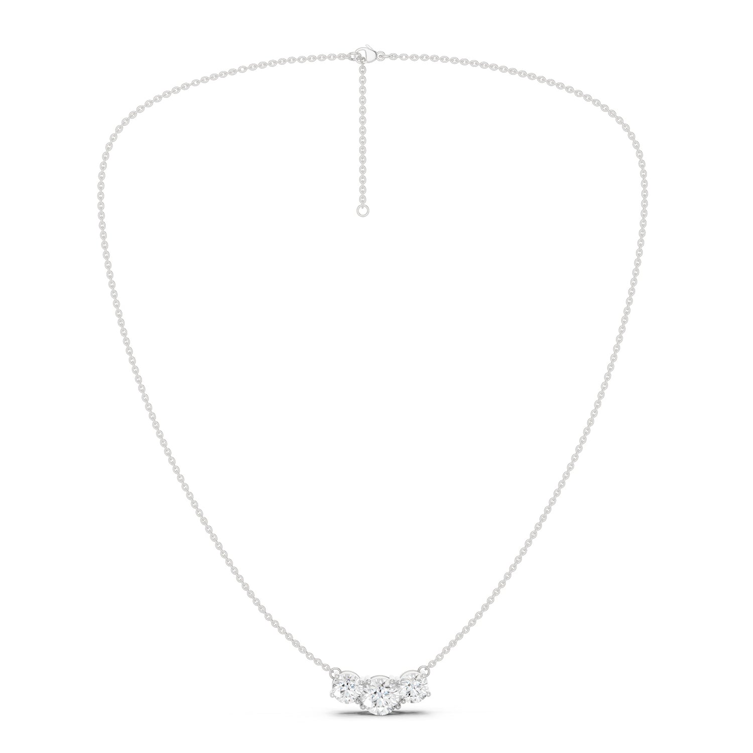 3-Stone Diamond Necklace