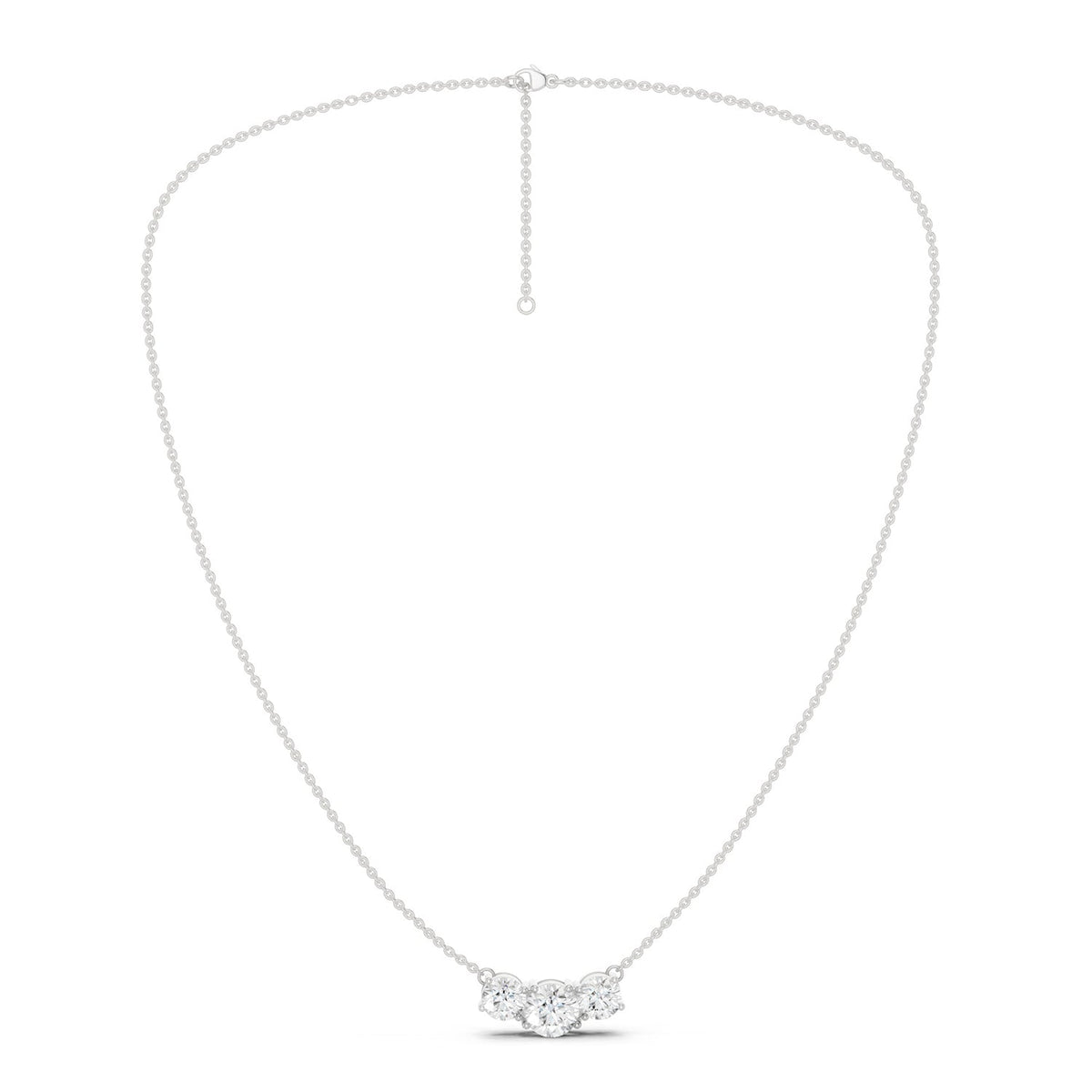 3-Stone Diamond Necklace