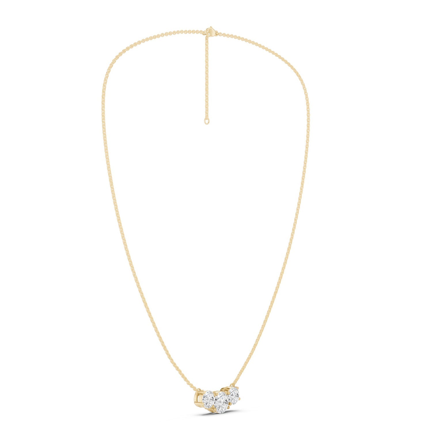 3-Stone Diamond Necklace