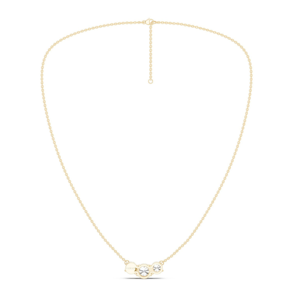 3-Stone Diamond Necklace