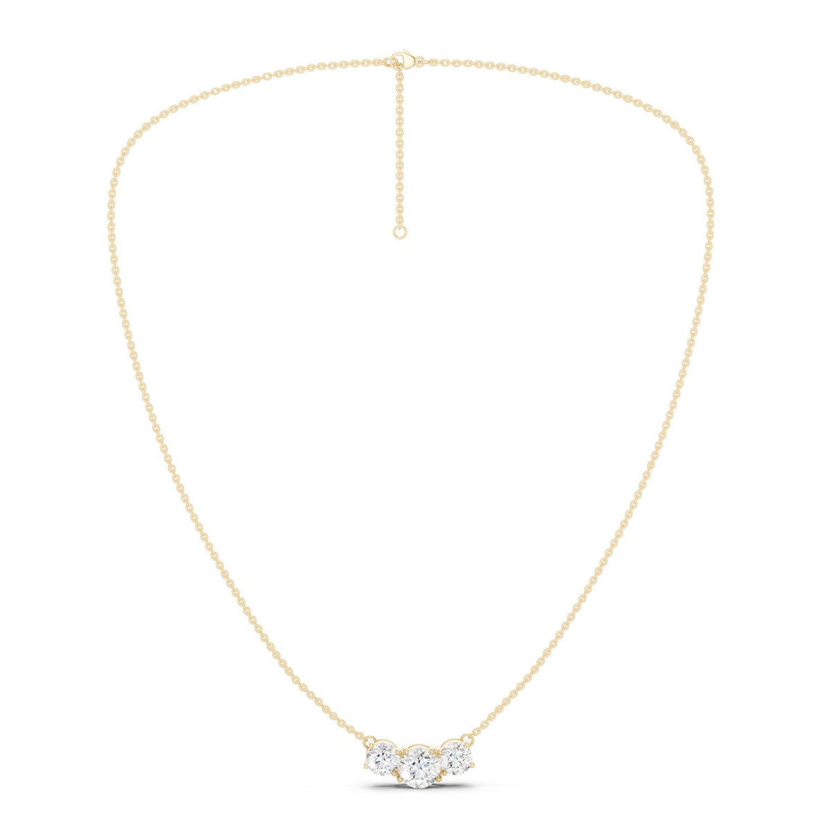3-Stone Diamond Necklace