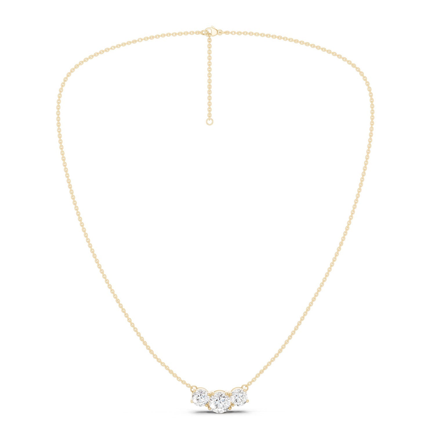 3-Stone Diamond Necklace