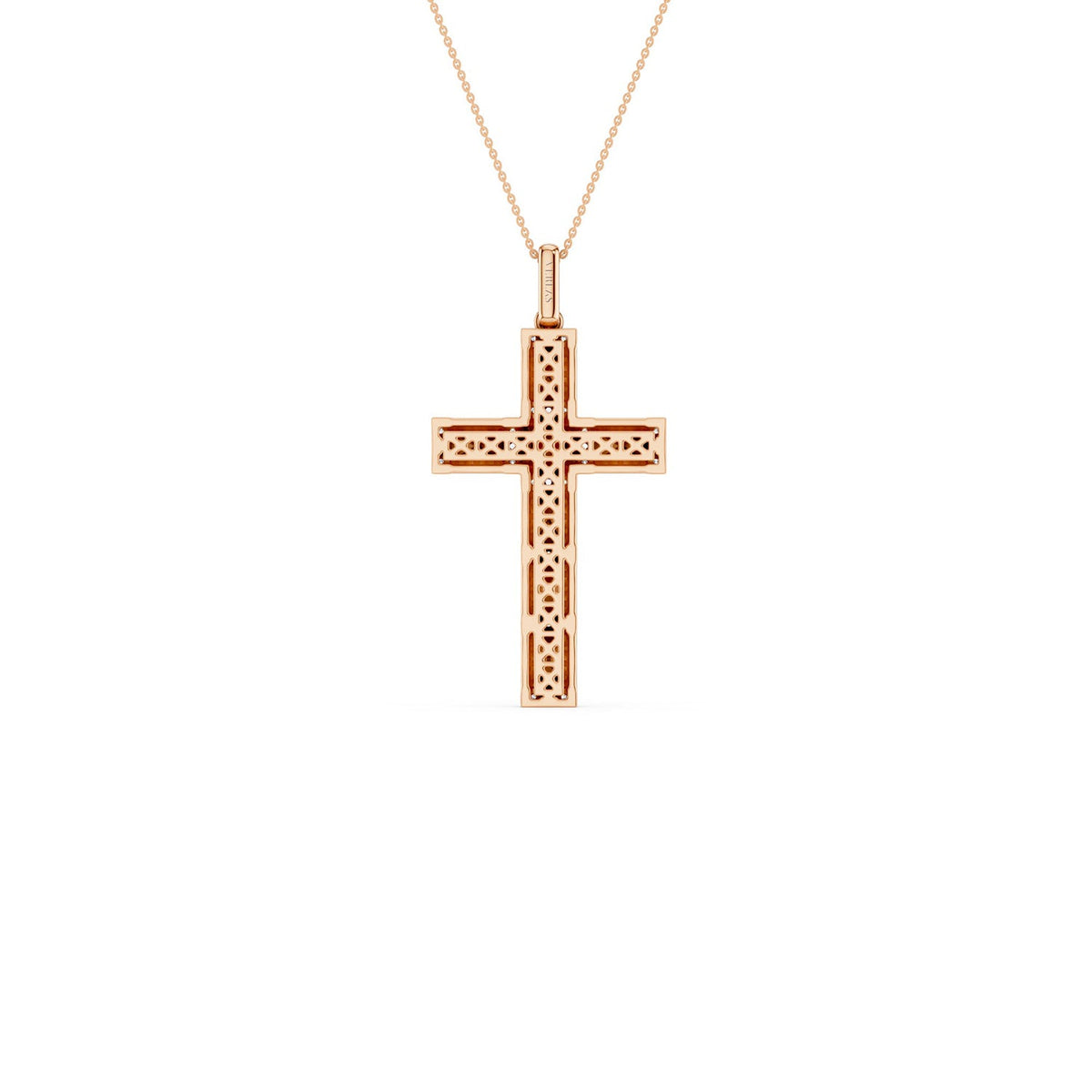 Pyramid Cross Pendant Necklace